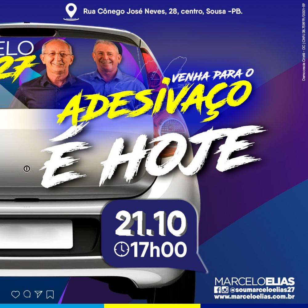 O adesivaço do Democracia Cristã acontece às 5 horas da tarde desta quarta-feira no Comitê do 27 (Foto: Reprodução)