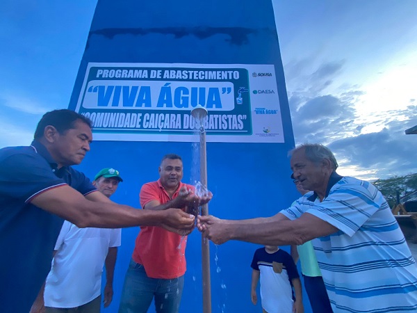 Prefeitura de Sousa entrega sistema de abastecimento d’água na comunidade de Caiçara dos Batistas