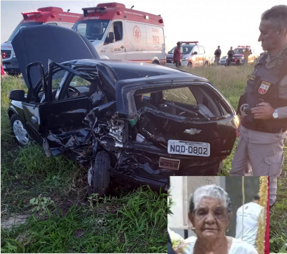 Idosa morre após grave acidente envolvendo dois veículos na BR-230 no município de Sousa