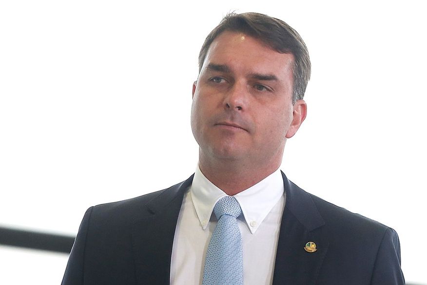Foto de arquivo mostra o senador Flávio Bolsonaro no Palácio do Planalto. (Foto: Dida Sampaio/Estadão Conteúdo).