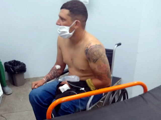 A vítima foi socorrida pelo SAMU para o Hospital Regional de Sousa. (Foto: Reprodução Redes Sociais)