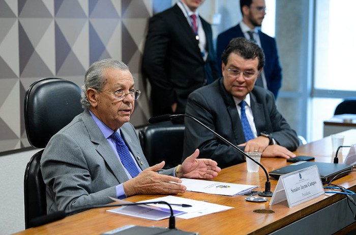 Campos e Eduardo Braga (vice-presidente) irão comandar o colegiado por dois anos - Pedro França/Agência Senado