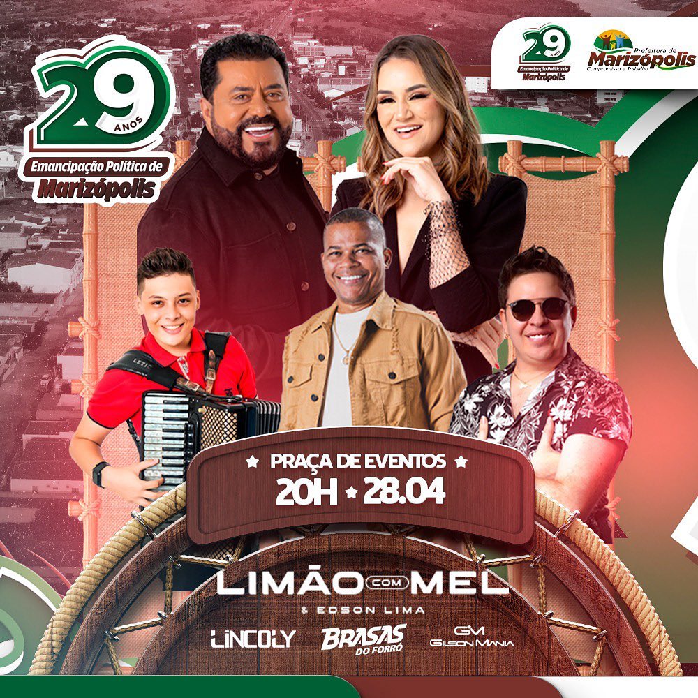 A festa dançante acontece no próximo dia 28 de abril, data de aniversário da cidade. (Foto: Reprodução).