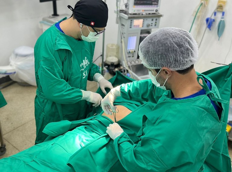 No Hospital Regional de Sousa foram feitas cerca de 80 cirurgias, entre hérnia, vesícula e histerectomia. (Foto: Divulgação).