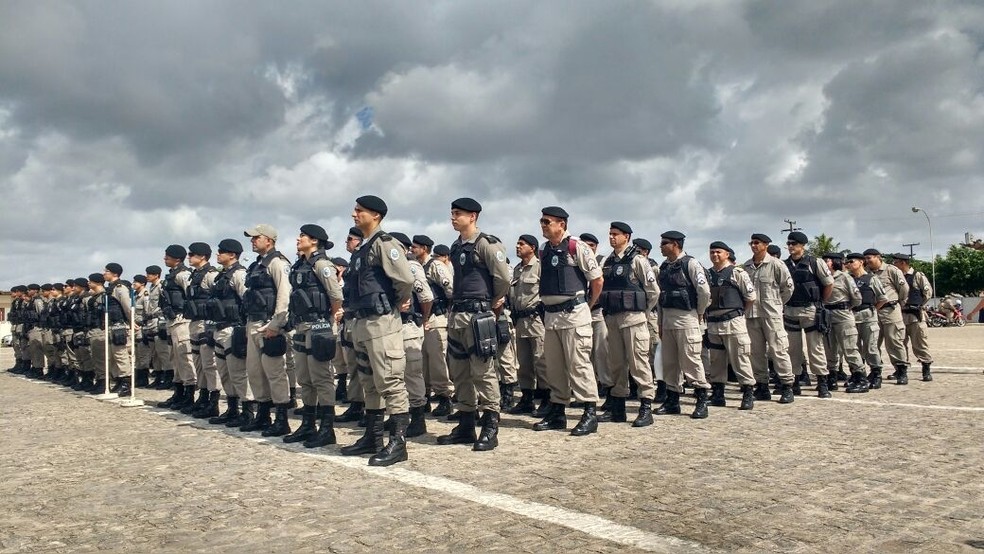 Tropas da Polícia Militar da Paraíba — Foto: Wagner Varela/Assessoria de Comunicação PMPB