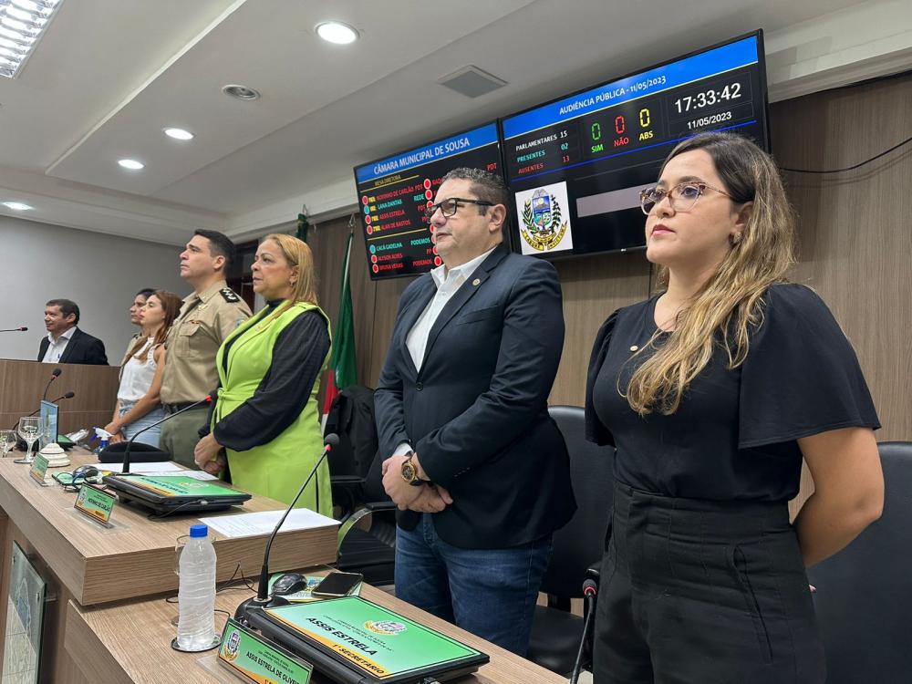 Comandante do 14º Batalhão participa de audiência pública na câmara de vereadores de Sousa