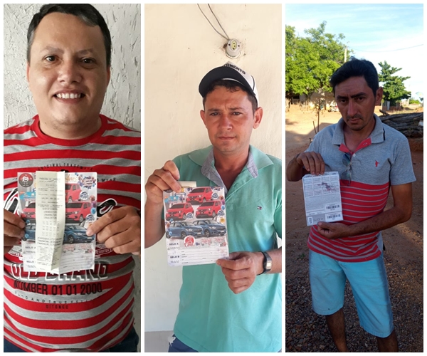Três sertanejos foram contemplados na extração de aniversário do Paraíba de Prêmios. (Foto: Reprodução).