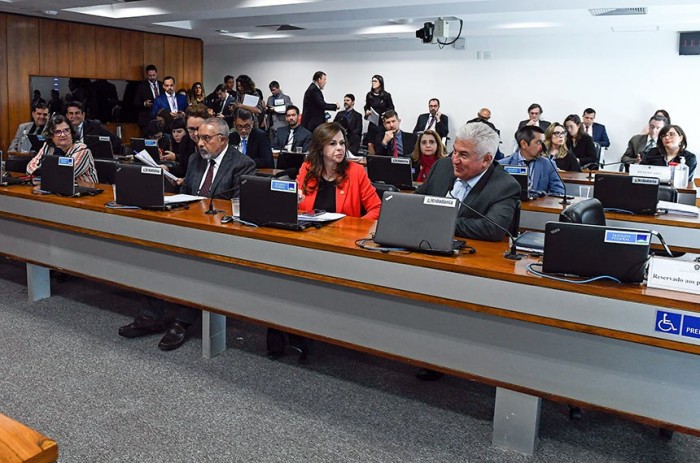 A senadora Professora Dorinha (no centro) foi a relatora ad hoc do projeto de criação da frente - Foto: Roque de Sá/Agência Senado