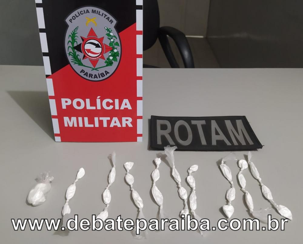 Homens são presos pelo ROTAM, após serem flagrados com cocaína em abordagem no município de Sousa