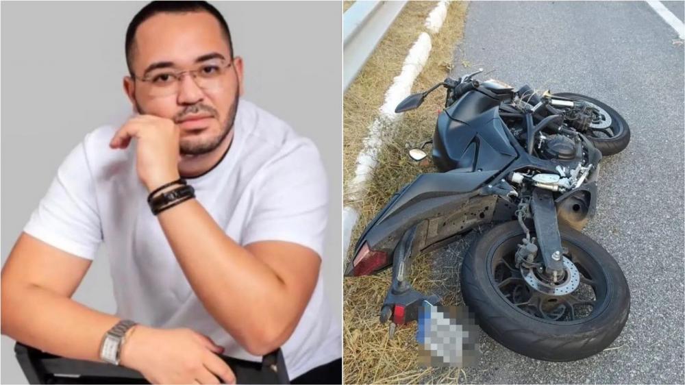 O corpo do condutor da motocicleta foi removido para o Instituto Médico Legal em Patos, para ser feita a necropsia (Foto: Reprodução)