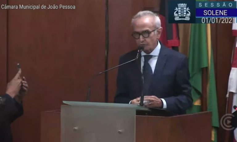 Cícero Lucena é empossado prefeito de João Pessoa. (Foto: Reprodução).