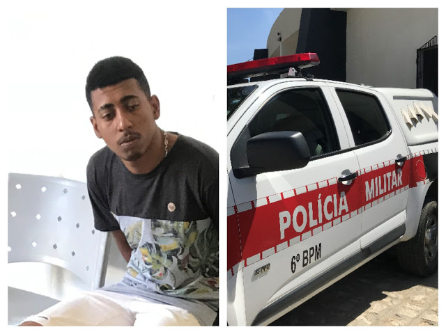O indivíduo foi conduzido à delegacia de Polícia Civil de Cajazeiras para os procedimentos legais (Foto: Blog do Angelo Lima)
