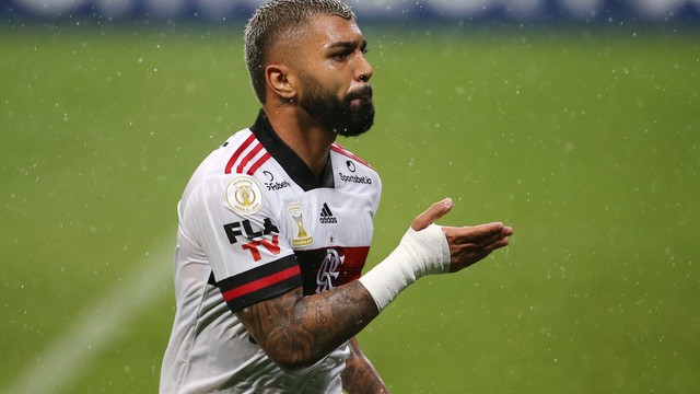 Gabigol, em Grêmio x Flamengo (Foto: Diego Vara/Reuters)