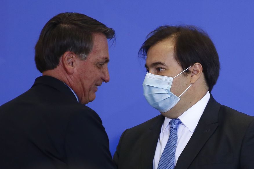 Os principais nomes na corrida são o do líder do chamado Centrão, Arthur Lira (PP-AL), que tem o apoio do presidente Jair Bolsonaro; e o de Baleia Rossi (MDB-SP), candidato do atual presidente da Câmara, Rodrigo Maia (Foto: Reprodução).