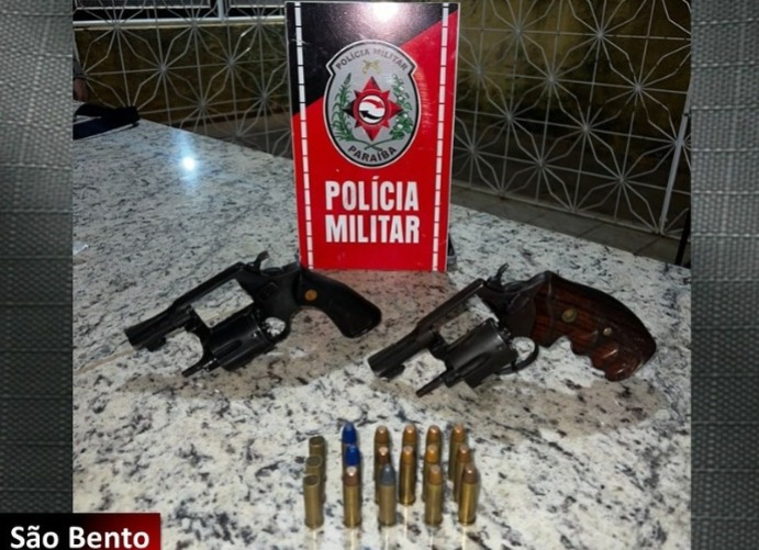 Casal é preso com armas, drogas e munições em ação da Polícia Militar no município de São Bento