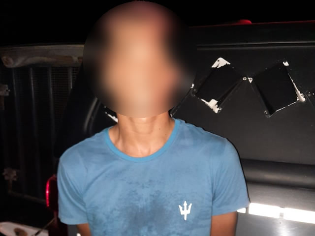 O suspeito recebeu voz de prisão e foi encaminhado à delegacia de Polícia Civil para serem adotadas as medidas legais (Foto: Divulgação PMPB)