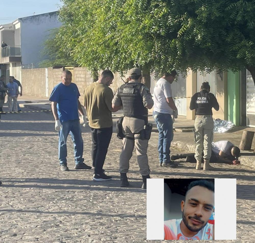 A Polícia Militar isolou a área do homicídio até a chegada do delegado de plantão e dos peritos da Polícia Civil (Foto: Reprodução)