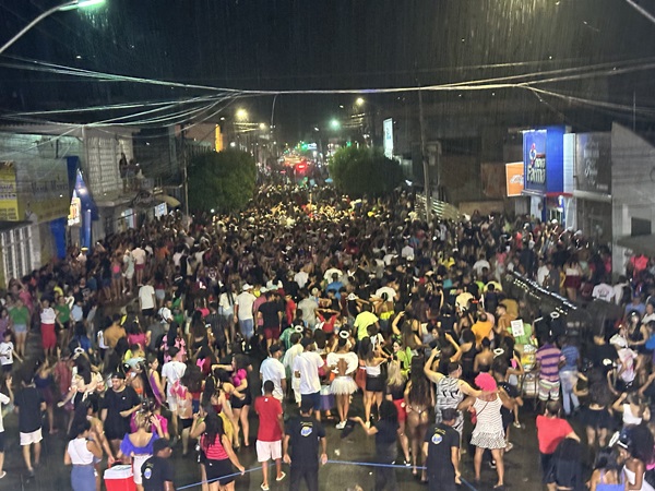Na abertura do carnaval, que está sendo realizado pela Prefeitura de Sousa, por meio da Secretaria de Turismo, as Avenidas Nelson Meira e Cel. José Vicente receberam muitos foliões. (Foto: Reprodução).