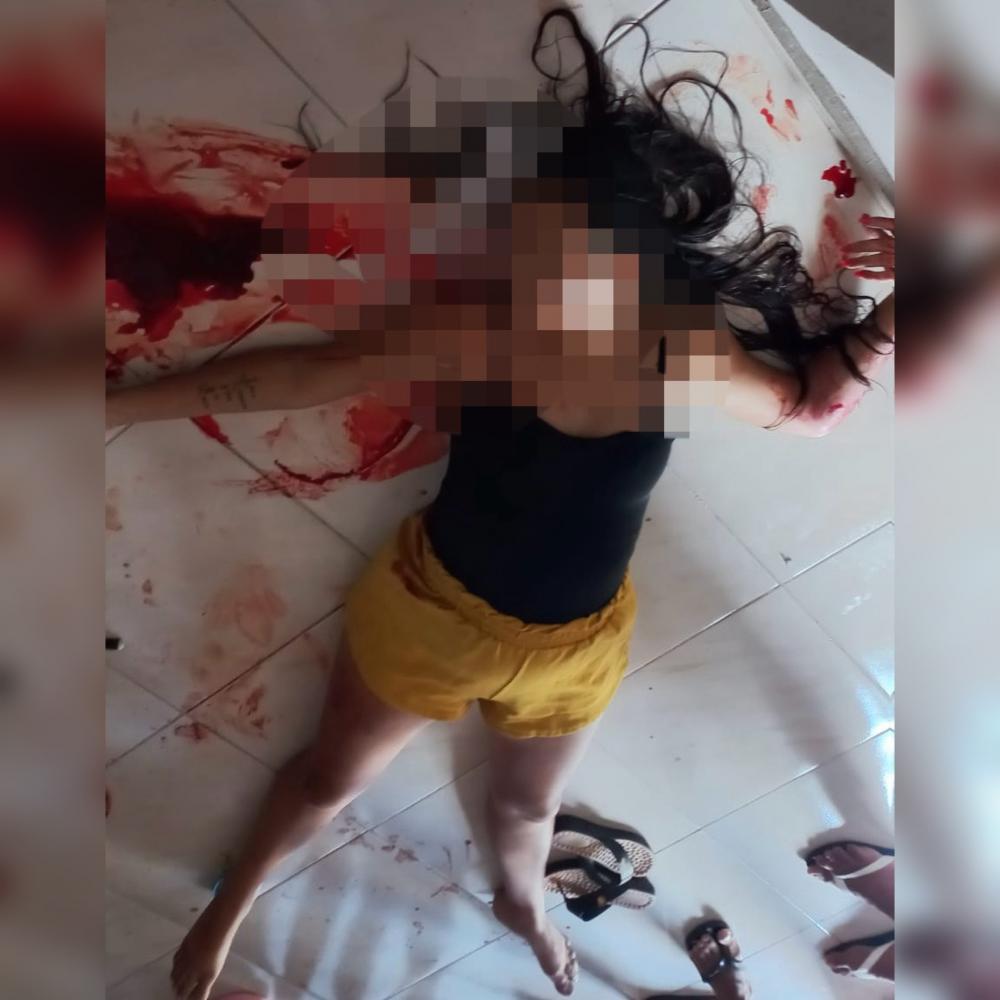 A área do crime foi isolada pela Polícia Militar até a chegada dos peritos da Polícia Civil (Foto: Reprodução)