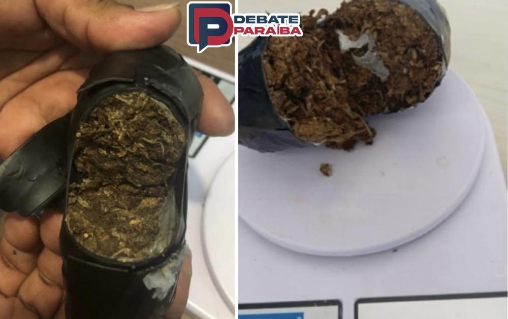 Ao ser feita uma revista minuciosa, foram encontrados pacotes contendo maconha (Foto: Reprodução)
