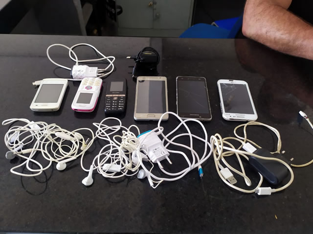 O material apreendido foi levada à Central de Polícia Civil para serem adotados os procedimentos pertinentes ao caso (Foto: Divulgação SEAP)