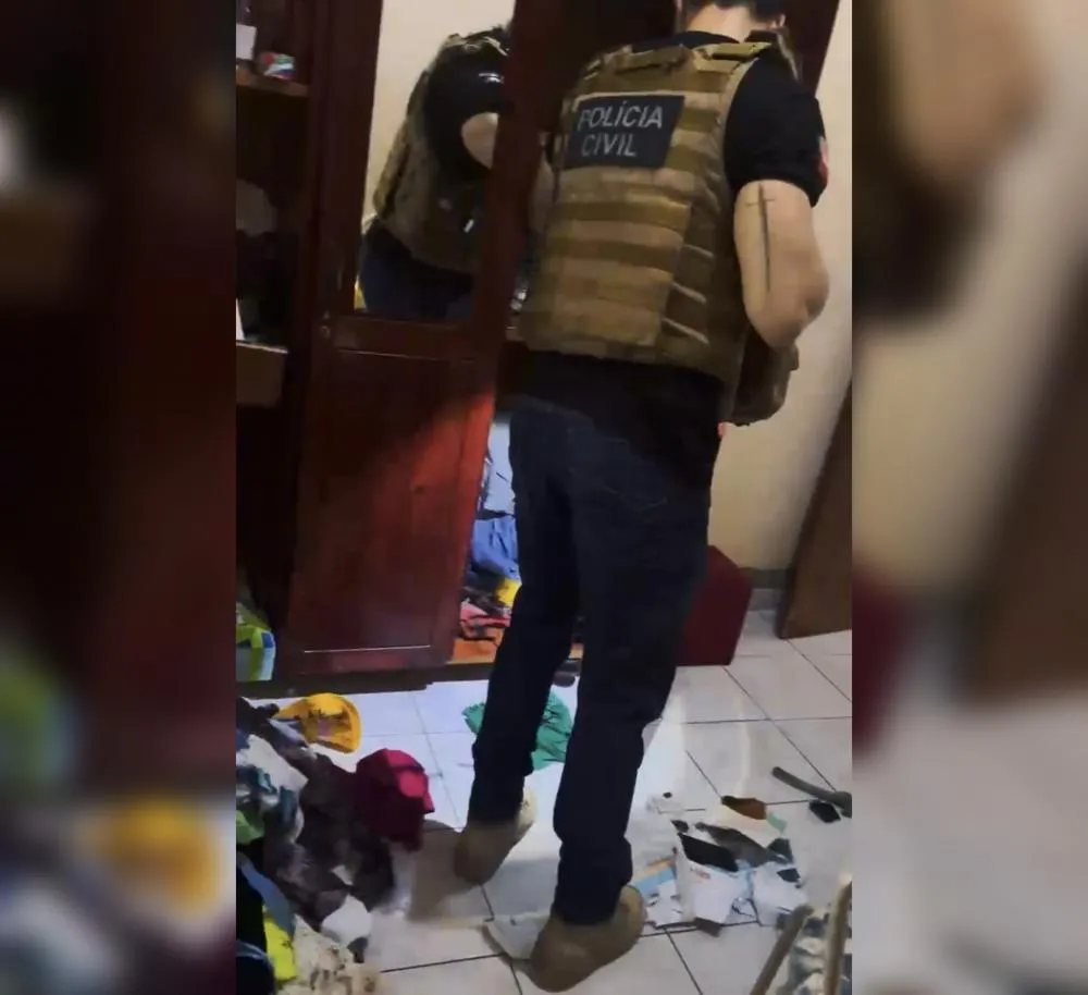 No local estava duas mulheres e uma criança, porém em conversa com os policiais, a proprietária informou que a droga era sua. (Foto Reprodução).
