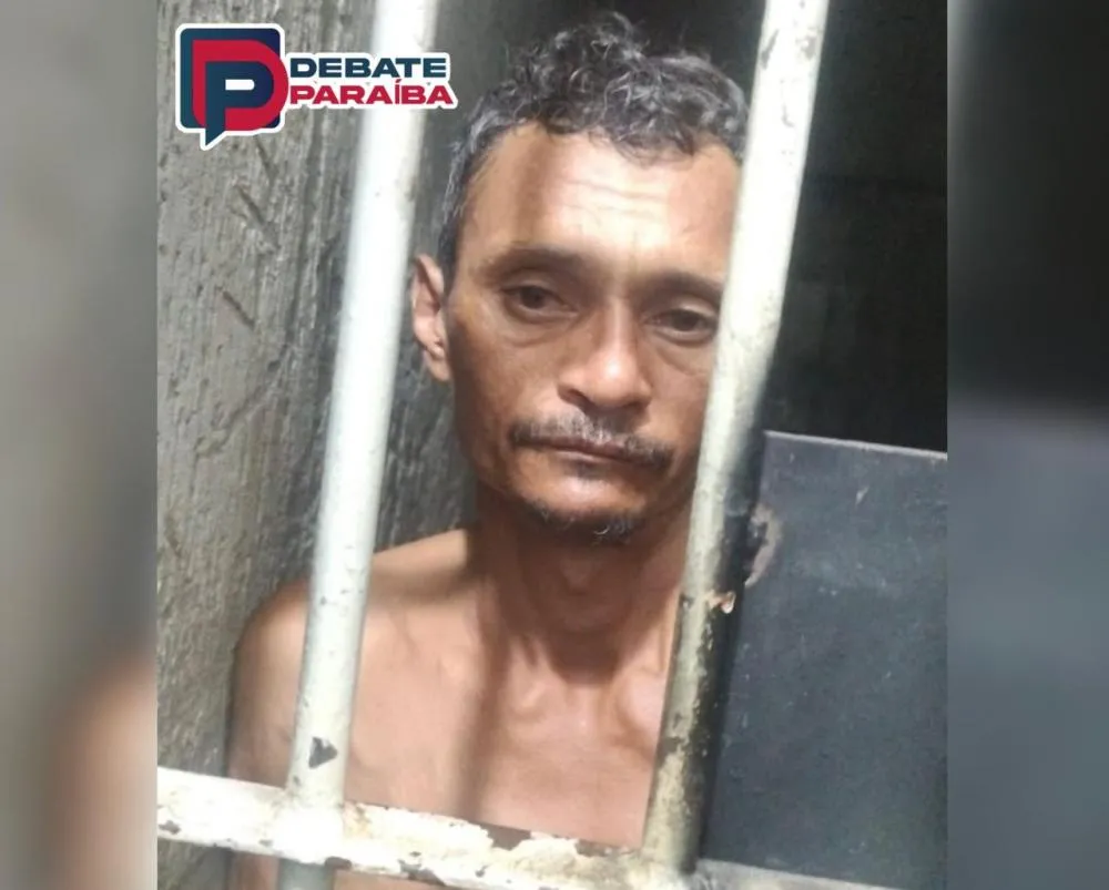 O capturado recebeu voz de prisão e foi levado à delegacia de Polícia Civil, e após serem adotados os procedimentos necessários, será encaminhado à Colônia Agrícola Penal de Sousa, para o cumprimento da pena (Foto: Reprodução)