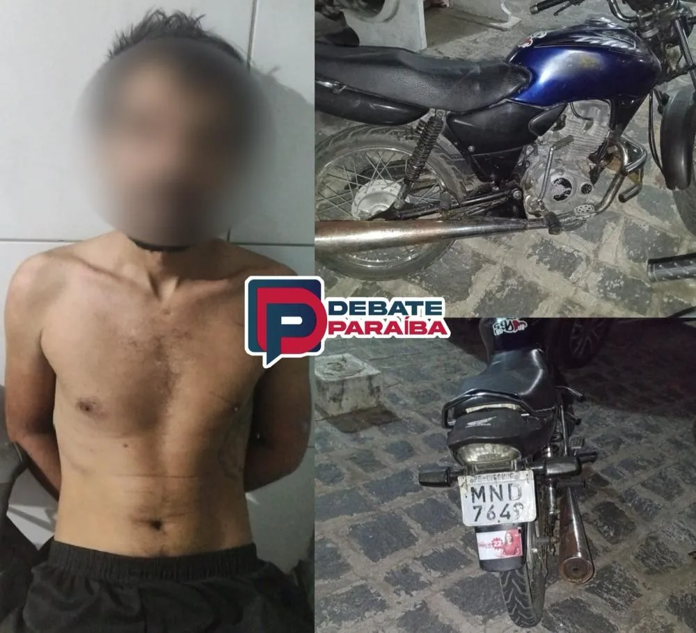 Diante dos fatos, o suspeito e a moto recuperada foram encaminhados à delegacia de Polícia Civil (Foto: Reprodução)