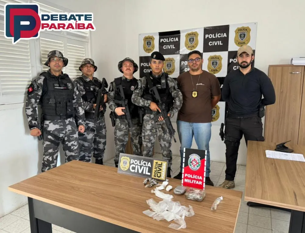 Todo o material apreendido foi apresentado na delegacia de Polícia Civil (Foto: Reprodução)