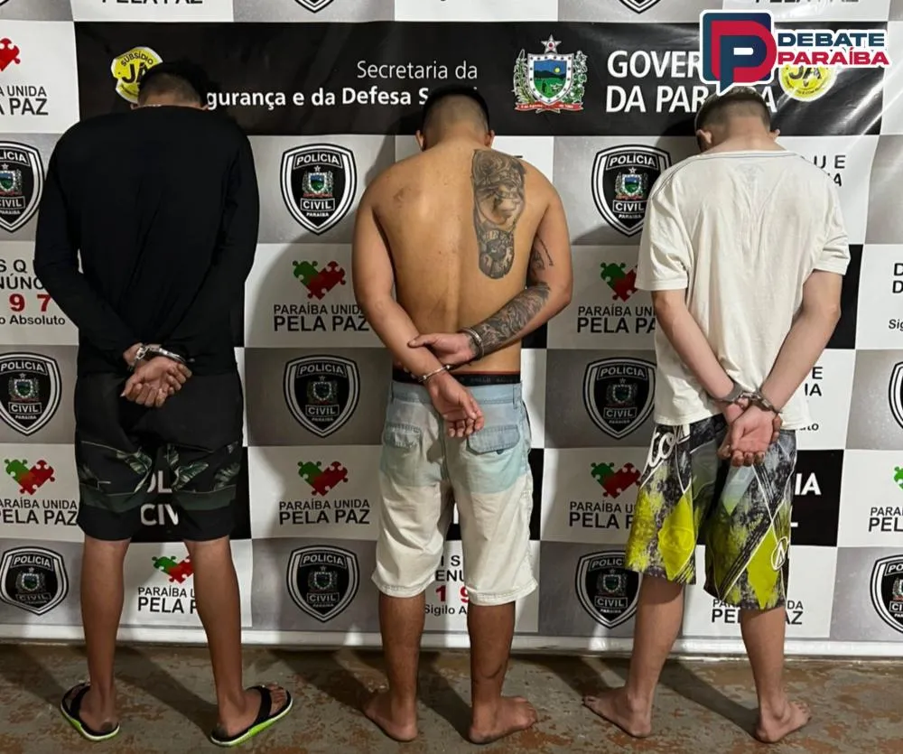 Os indivíduos foram conduzidos à Central de Polícia Civil de Patos, e apresentados a autoridade policial judiciária (Foto: Reprodução)