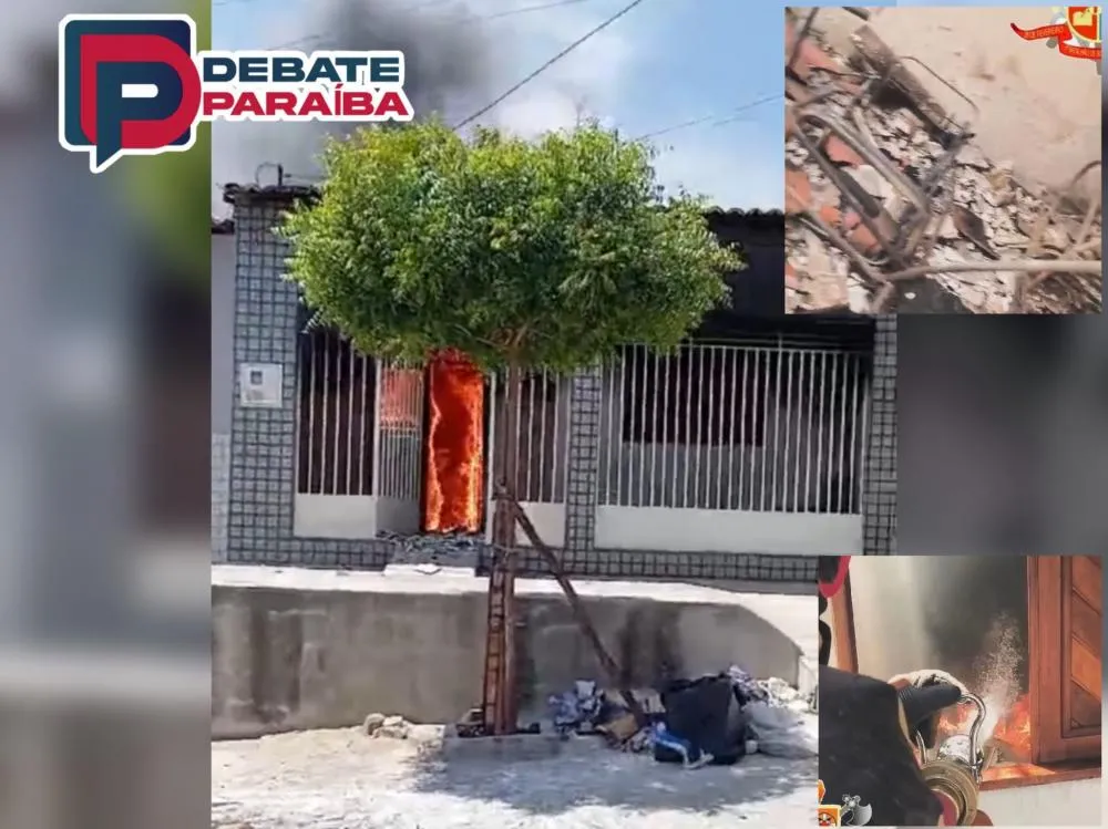 Momentos depois de um intenso trabalho realizado, as chamas foram controladas e o fogo extinto (Foto: Reprodução)