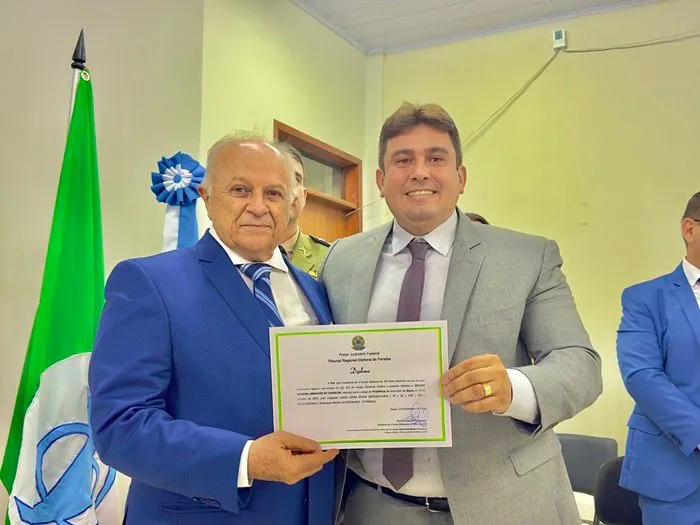 A solenidade foi presidida pelo juiz José Normando Fernandes, da 35ª Zona Eleitoral (Foto: Reprodução)