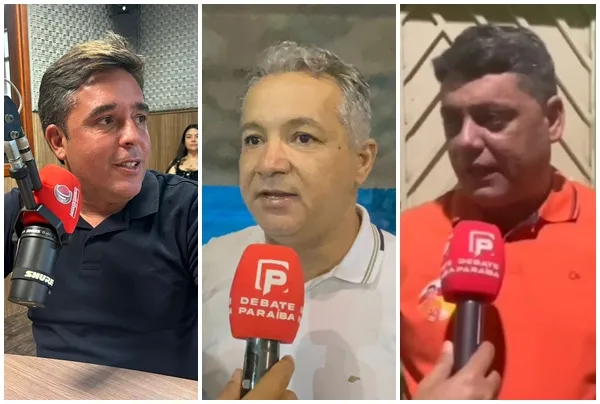 Prefeitos Neto de Coraci, Gerôncio Júnior, e Thially Aristoteles. (Foto: Debate Paraíba).