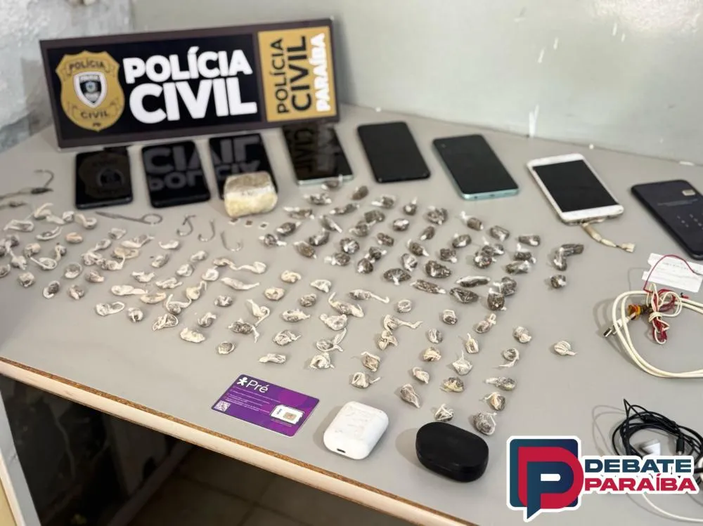 Os capturados e todo o material apreendido foram apresentados na delegacia de Polícia Civil, para serem adotados os procedimentos necessários e dar andamento as investigações da operação (Foto: Reprodução)