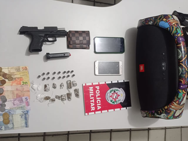 O suspeito foi conduzido junto com o material à delegacia de Polícia Civil, em São Bento para serem adotadas as medidas cabíveis (Foto: Divulgação PMPB)