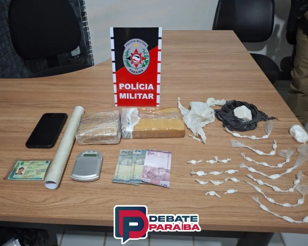 O infrator da lei e todo o material apreendido foram encaminhados à delegacia de Polícia Civil (Foto: Reprodução)