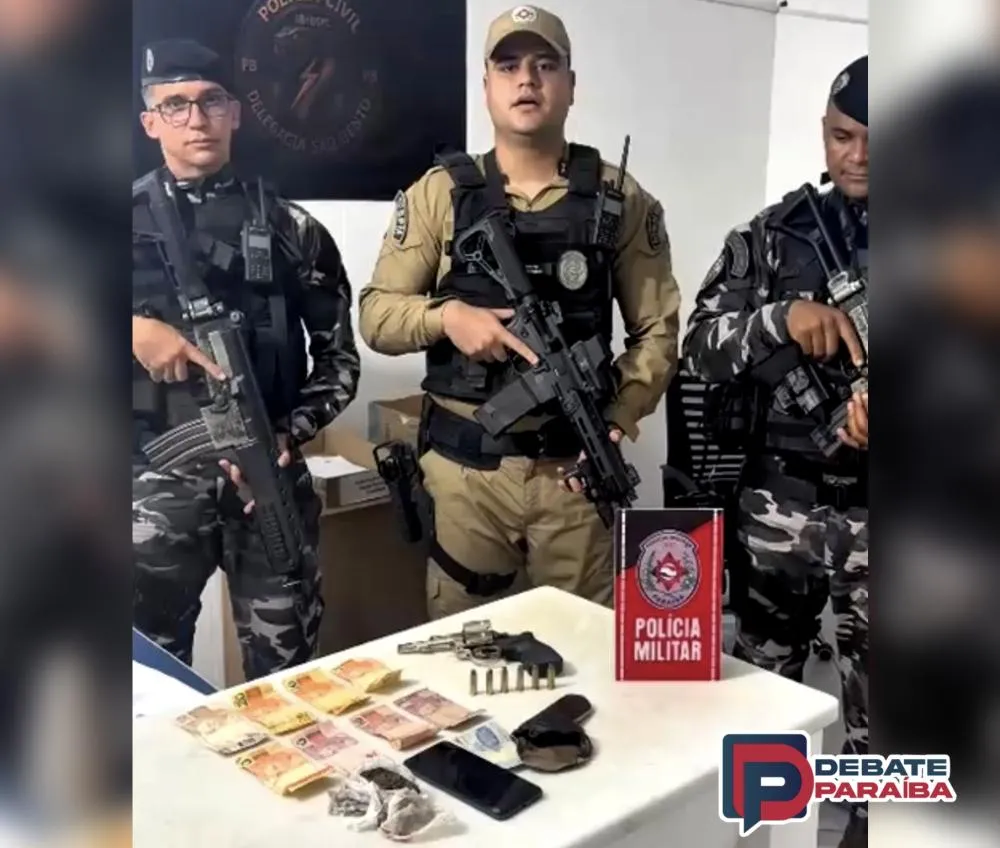 Com o flagrante constatado, o suspeito e todo o material apreendido foram conduzidos à Delegacia de Polícia Civil (Foto: Reprodução)
