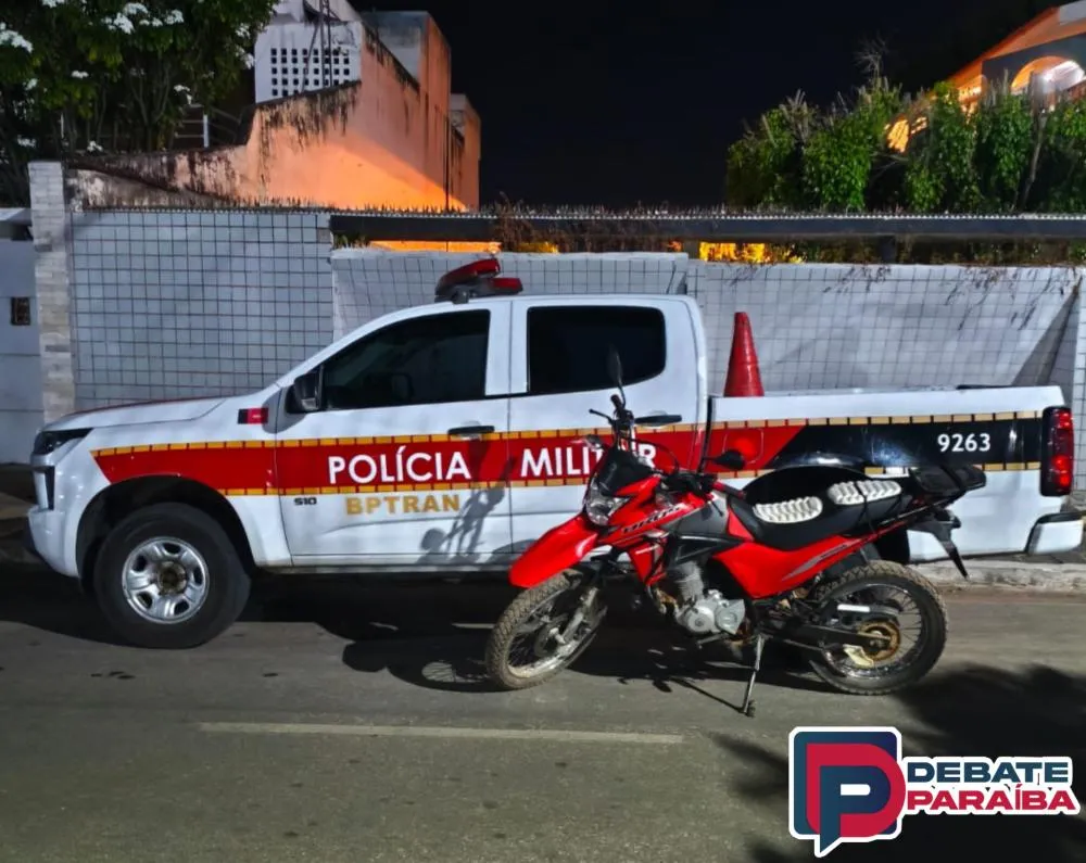 Motocicleta adulterada é apreendida durante fiscalização da 3ª CPRV/BPTran, na cidade de São Francisco