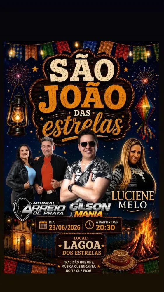 São João das Estrelas promete reunir grandes atrações em Lagoa dos Estrelas no dia 23 de junho