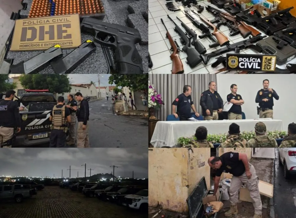 Polícia Civil desencadeia Operação Purgatio em cidades do sertão da Paraíba, desarticula organização criminosa e apreende armas e munições